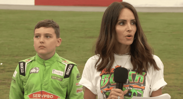 Samantha Busch's speech at the Kyle Busch Invitational at Bowman Gray Stadium